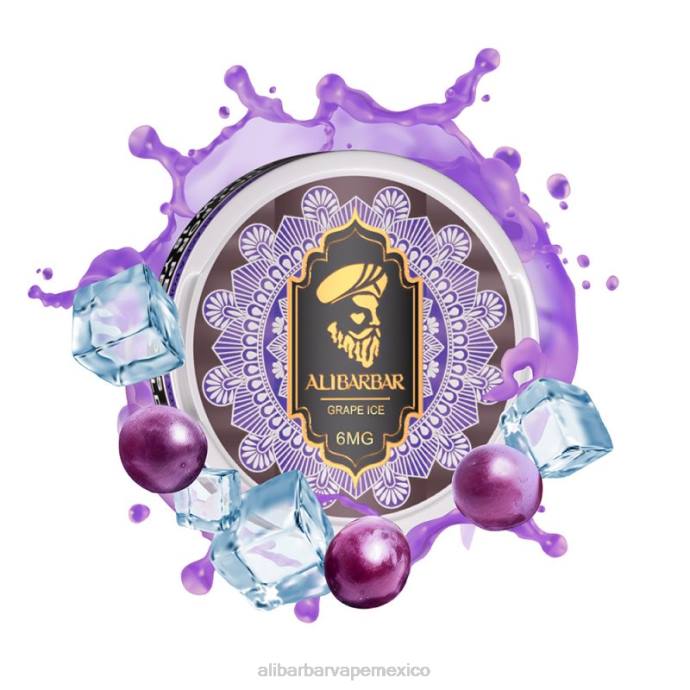 Alibarbar Vape Nicotine - 4R0685 Alibarbar bolsas de nicotina hielo de uva