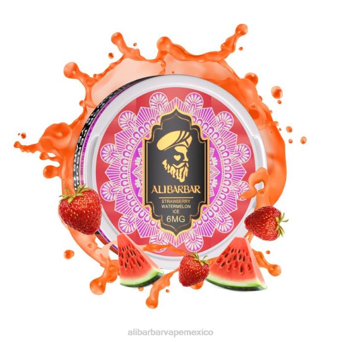 Alibarbar Vape Nicotine - 4R0693 Alibarbar bolsas de nicotina hielo de sandia fresa